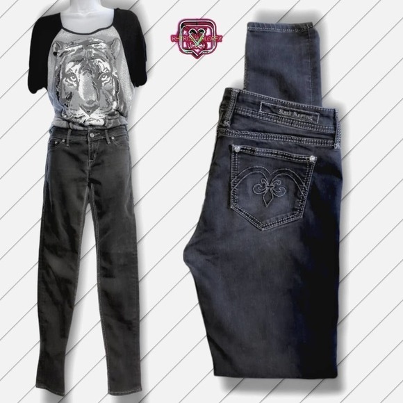 ROCK by Rock Revival Carla 4 Black Skinny Jeggings 27